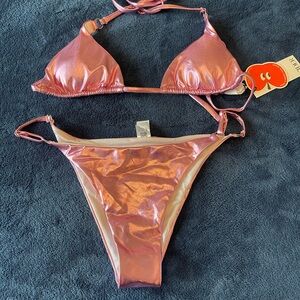Cider Pink Metallic Bikini